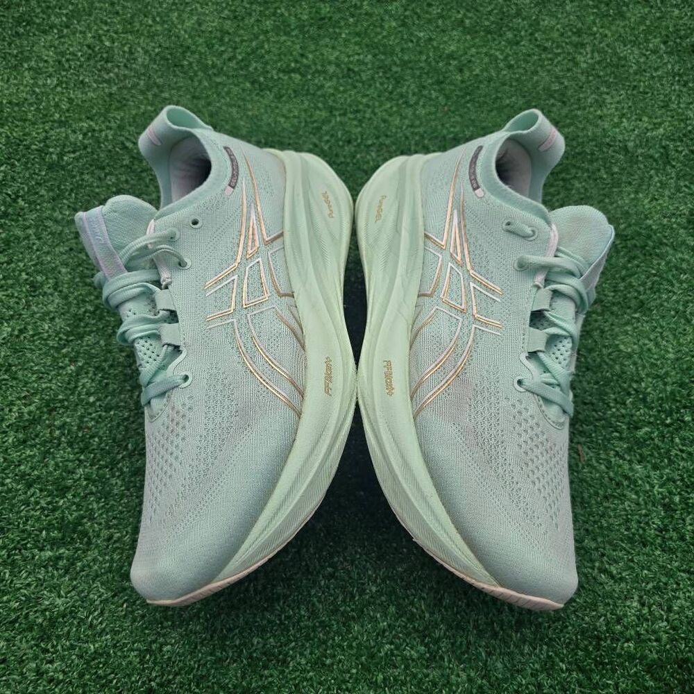 ASICS GEL-Nimbus 26 Mint Tint Gold - Women's Runnig shoes Size 10.5 Wide - Picture 8 of 11